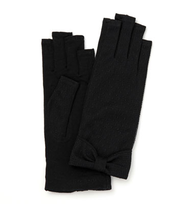 RIBBON UV CARESHORT GLOVES BLACK.jpg