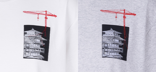 イワサキ モティーヴォTシャツ/ホワイト,イワサキ モティーヴォTシャツ/パールグレー