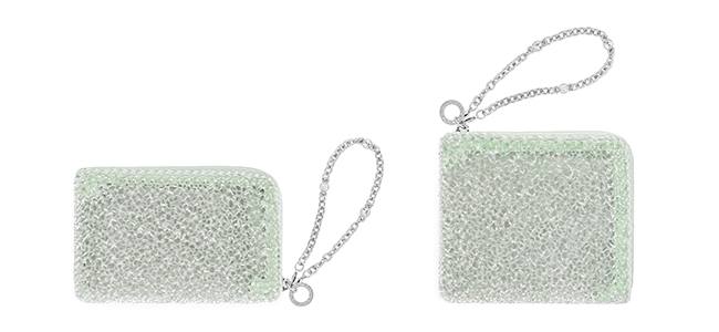 ポルタフォーリオ/Lラウンドウォレット/グリーングレーシルバー,ポルタフォーリオ/フラグメントケース/グリーングレーシルバー