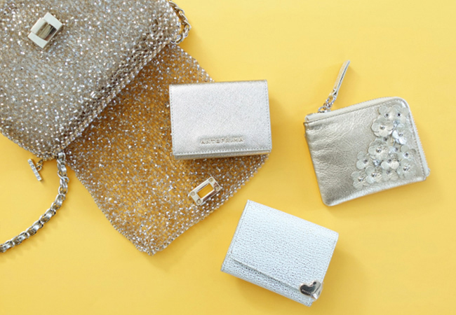 ルッケット II /スモール/シルバーゴールド,サフィアーノ ベッロ/三つ折りウォレット/シャンパンゴールド,クオーレ/三つ折りウォレット/ゴールド,マッツェット小物/Lラウンドウォレット/シャンパンゴールド