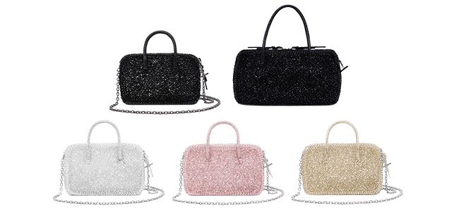 ボクシー/スモール/シルバー,フラミンゴシルバー,エナメルブラック,ボクシー/ミディアムエナメルブラック