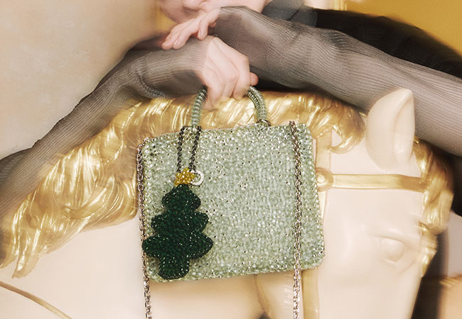 スタンダード ミニアトゥーラ/グリーングレーシルバー,クリスマス ACC/ツリー/エナメルフォレストグリーン