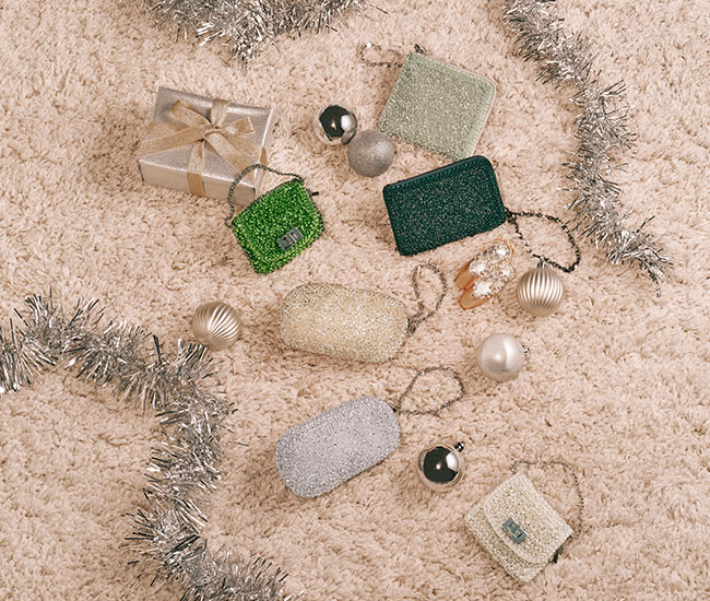 ポルタフォーリオ/フラグメントケース/エナメルフォレストグリーン,ポルタフォーリオ/Lラウンドウォレット/グリーングレーシルバー,ルッケット ミニアトゥーラ/シャンパングリーン