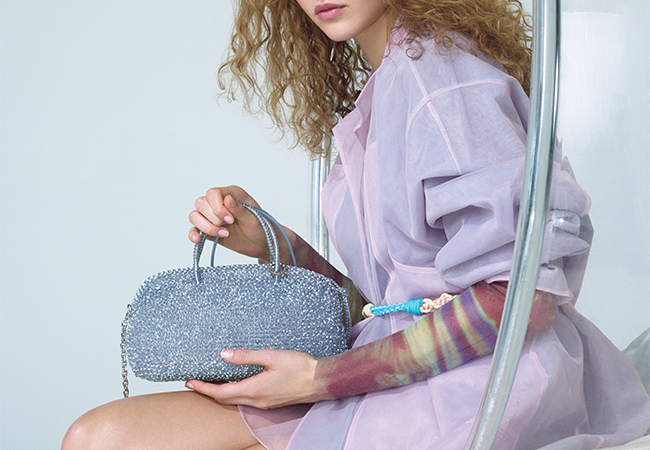 コンフェット/ミディアム/ブルーシルバー