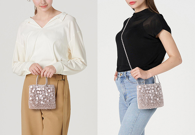 サクラ/スクエア スモール/パウダリーピンクシルバー