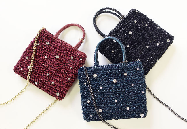 ヴェルッタート/エナメルブラック、パールネイビー、ファジョーロエナメルレッド