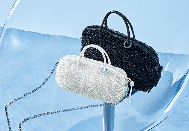 コンフェット/ミディアム/エナメルブラック,コンフェット/スモール/オーロラホワイト