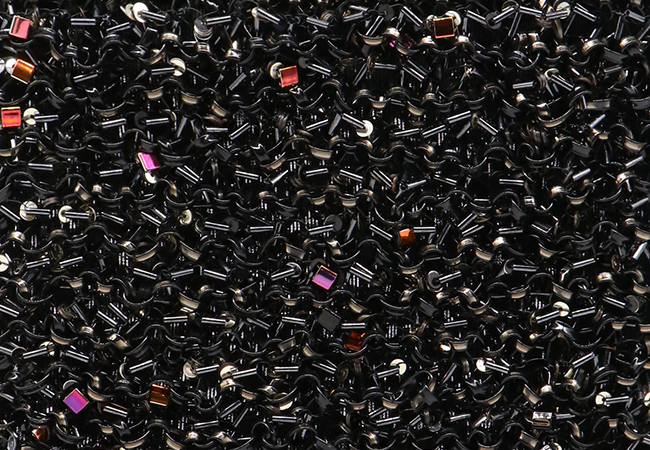 ワイヤー グリッター*S/スクエア スモール/ディープブラック