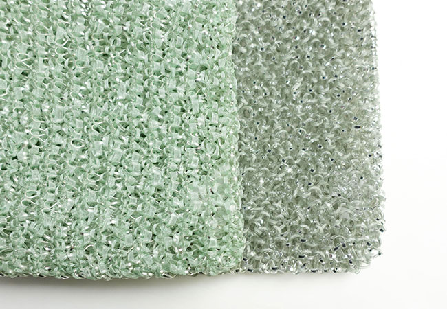 ワイヤー オルガンザ/スクエア スモール/グリーングレーシルバー