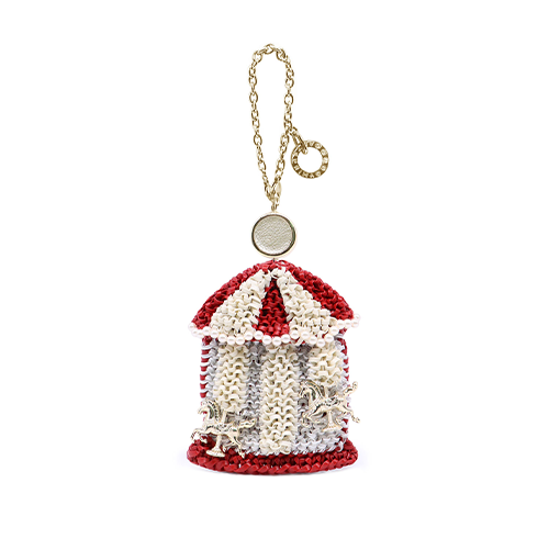 クリスマス ACC/メリーゴーランド/エナメルレッド×マットホワイト