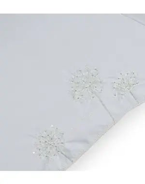 アリウム柄刺繍晴雨兼用折りたたみ傘/シルバーグレー