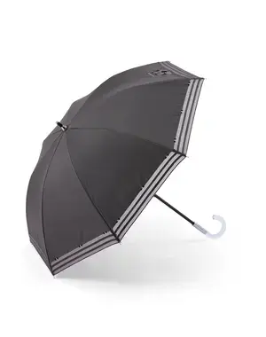 ペアパンダモチーフ晴雨兼用スライドショート傘/チャコールグレー