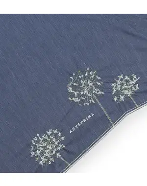 アリウム柄刺繍晴雨兼用ミニ傘/ネイビー
