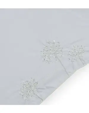 アリウム柄刺繍晴雨兼用ミニ傘/シルバーグレー