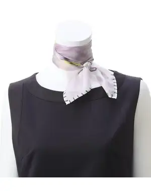 フラワー柄シルクプチスカーフ/ピンク