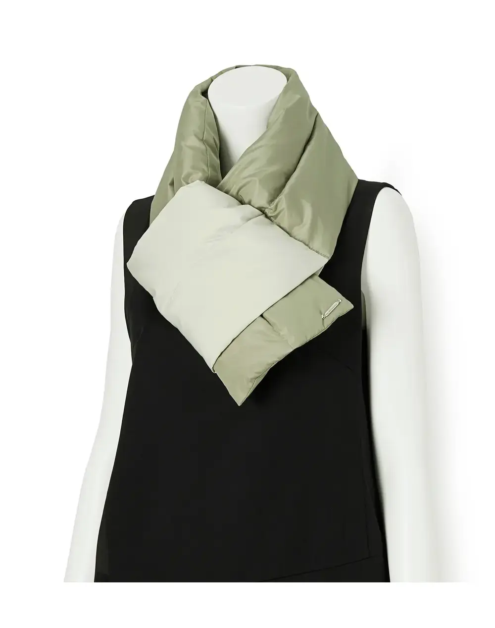 差込みダウンマフラー/カーキ