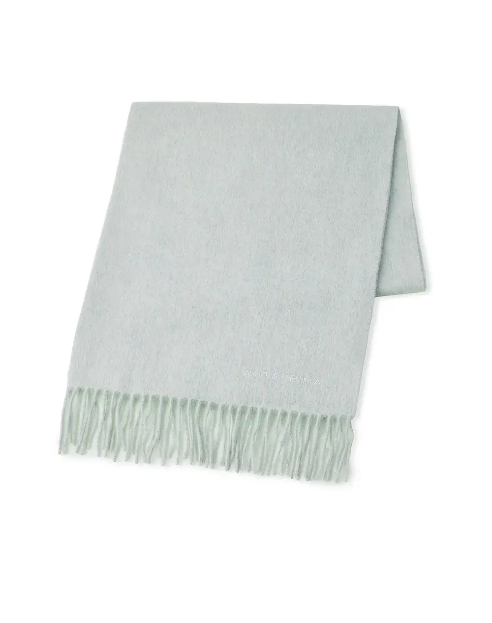 ラメ入りカシミヤウールマフラー/ペールグリーン