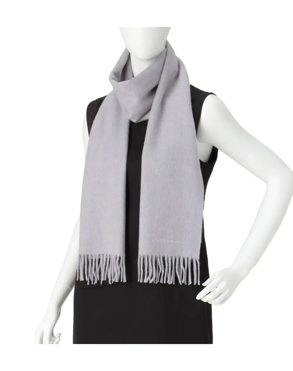 ラメ入りカシミヤウールマフラー/ペールパープル