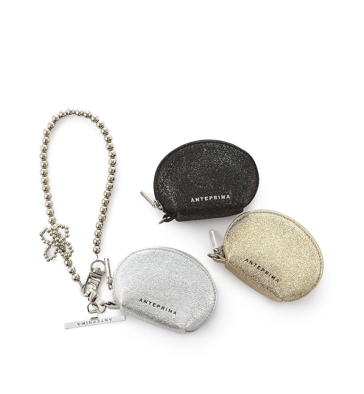 ティノ/マルチケース付きフォンタブロングストラップ/シルバー　アンテプリマ ティノ/マルチケース付きフォンタブストラップ/シルバー