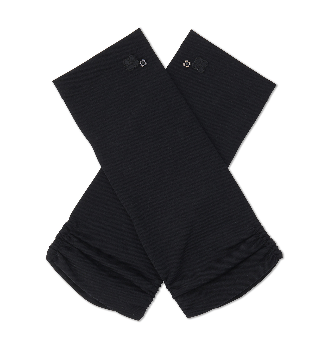 フィオーリモチーフショートアームカバー/ブラック