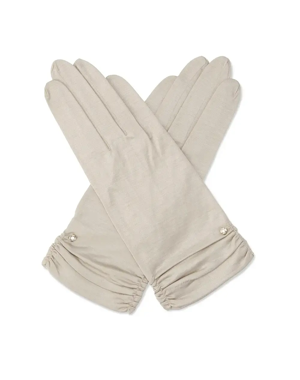 フィオーリモチーフシルクショートグローブ/ベージュ