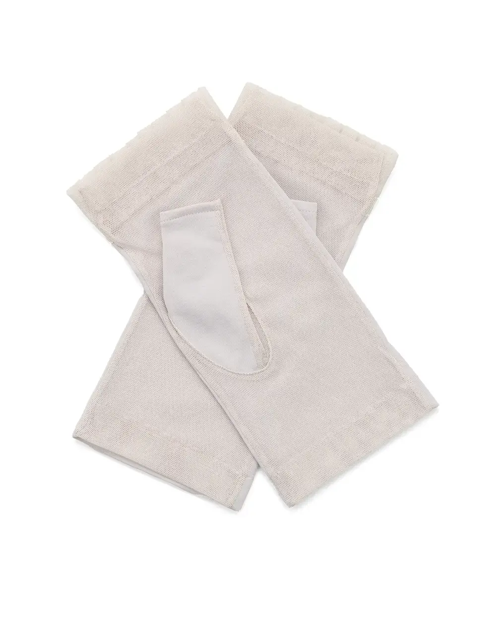 リボン付きメッシュUVケアフィンガーレスショートグローブ/ベージュ