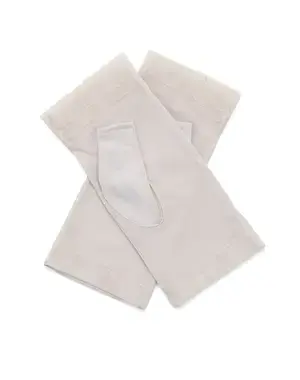 リボン付きメッシュUVケアフィンガーレスショートグローブ/ベージュ