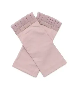 リボン付きメッシュUVケアフィンガーレスショートグローブ/ピンク