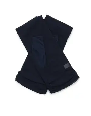 サテングログランリボン付きメッシュUVケアフィンガーレスショートグローブ/ネイビー