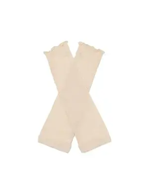 フィオーリモチーフ付きフィンガーレスロンググローブ/ベージュ