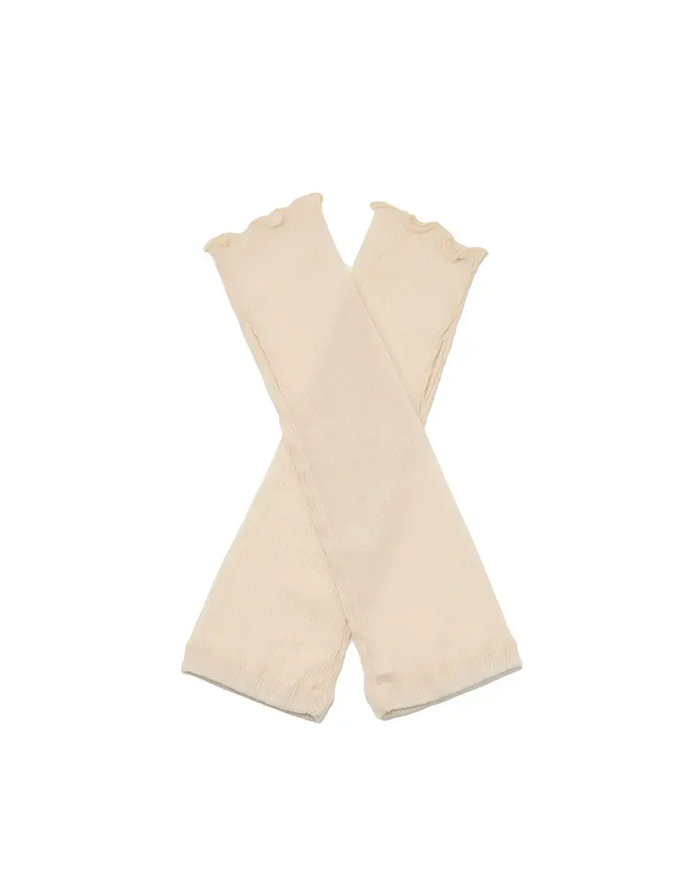 フィオーリモチーフ付きフィンガーレスロンググローブ/ベージュ