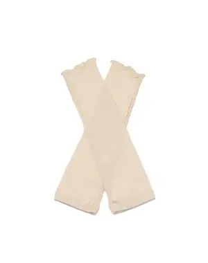 フィオーリモチーフ付きフィンガーレスロンググローブ/ベージュ