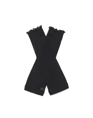 フィオーリモチーフ付きフィンガーレスロンググローブ/ブラック