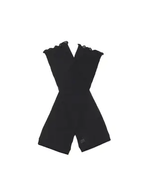 フィオーリモチーフ付きフィンガーレスロンググローブ/ブラック