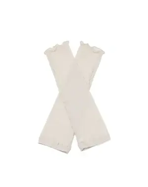 フィオーリモチーフ付きフィンガーレスロンググローブ/グレージュ