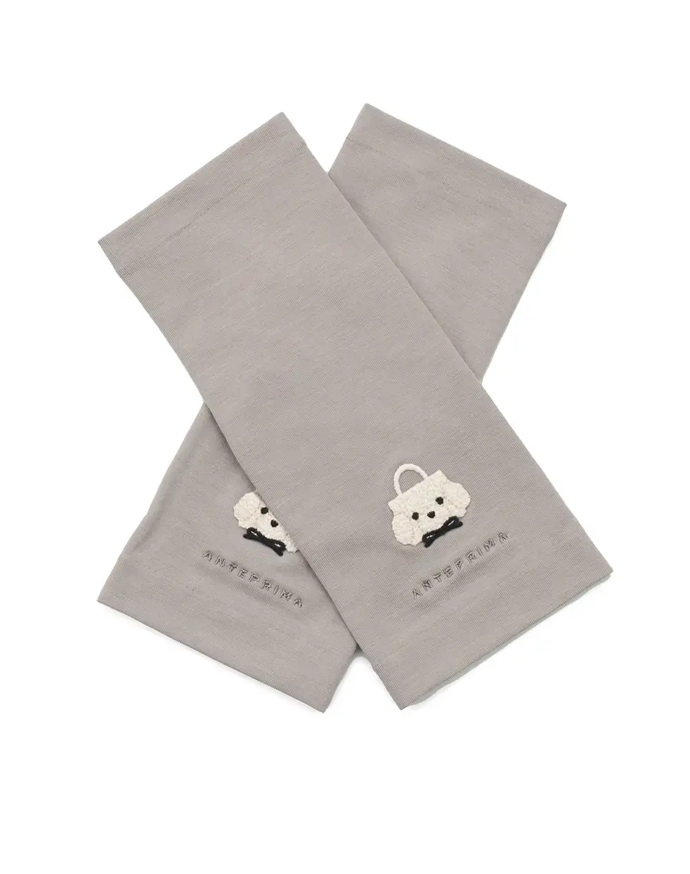 トイ・プードルモチーフUVケアフィンガーレスショートグローブ/グレージュ