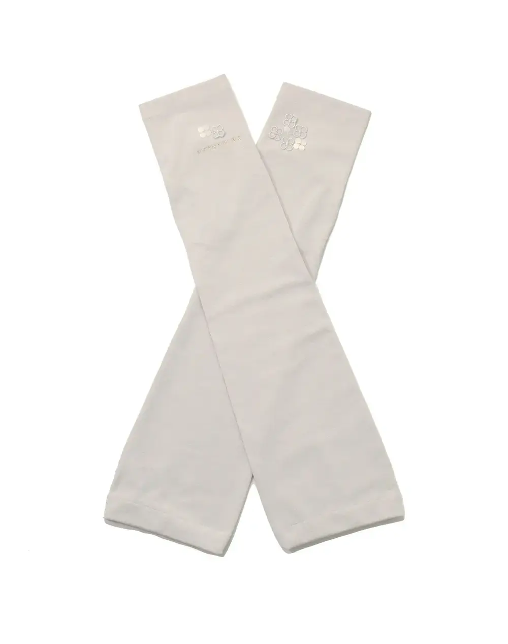 フィオーリモチーフ付きUVケアフィンガーレスロンググローブ/ベージュ