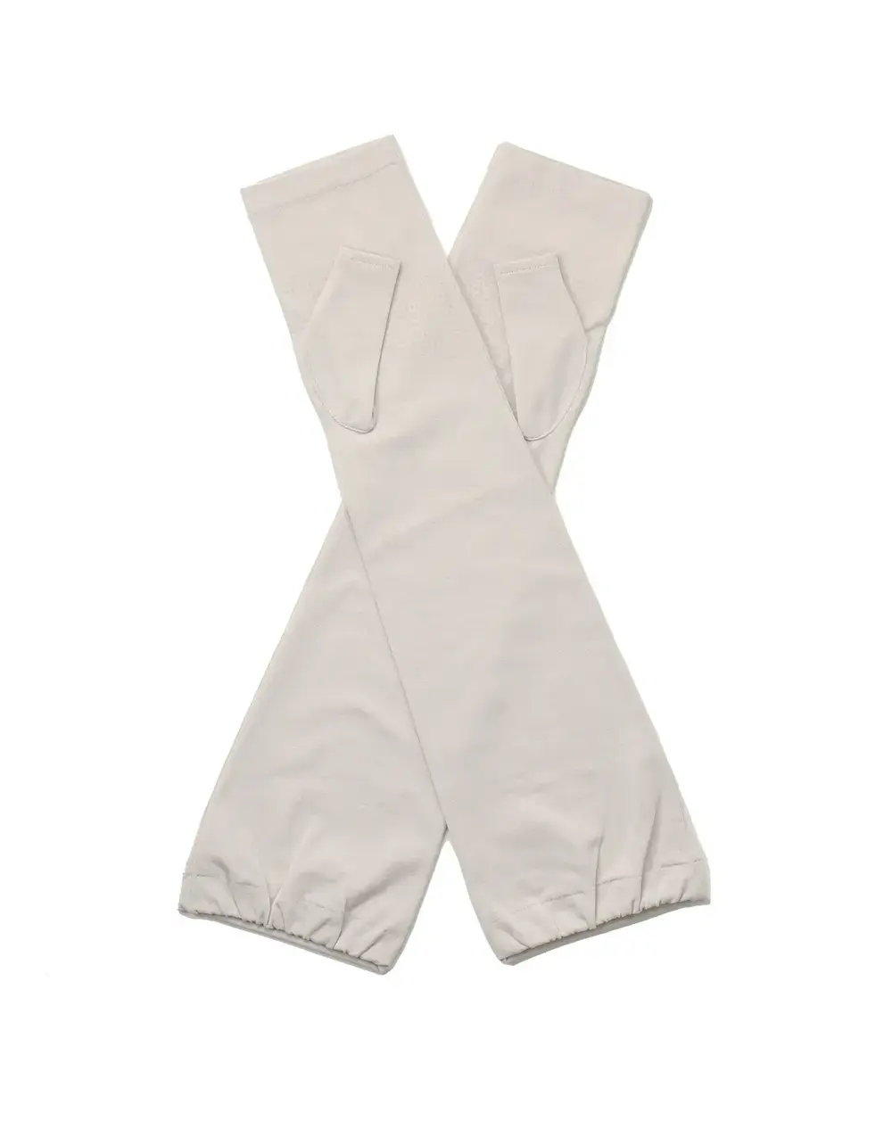 フィオーリモチーフ付きUVケアフィンガーレスロンググローブ/ベージュ