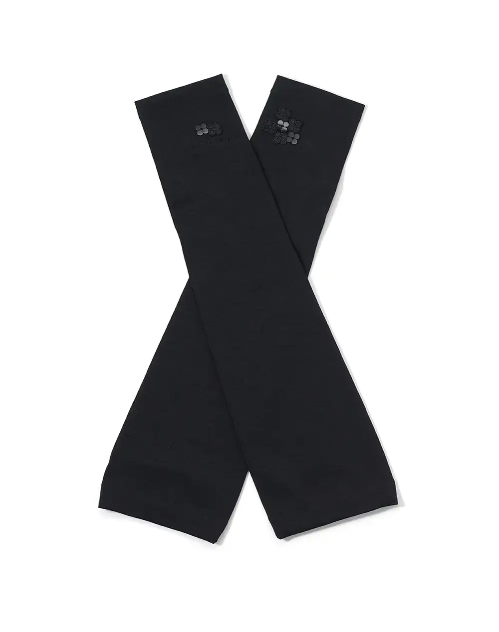 フィオーリモチーフ付きUVケアフィンガーレスロンググローブ/ブラック