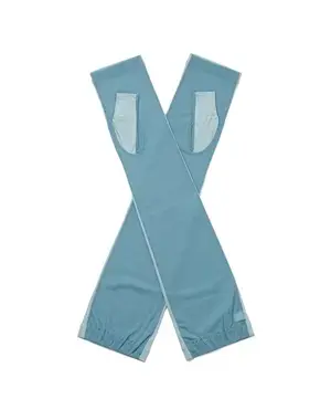 ラインストーンフィオーリモチーフ付きUVケアフィンガーレスロンググローブ/ブルー