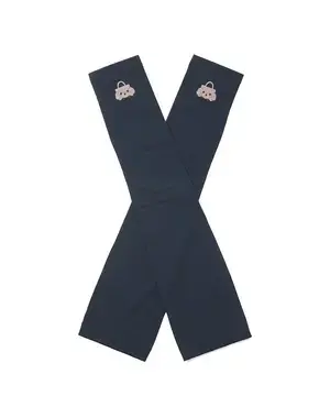 トイ・プードルモチーフUVケアフィンガーレスロンググローブ/ネイビー