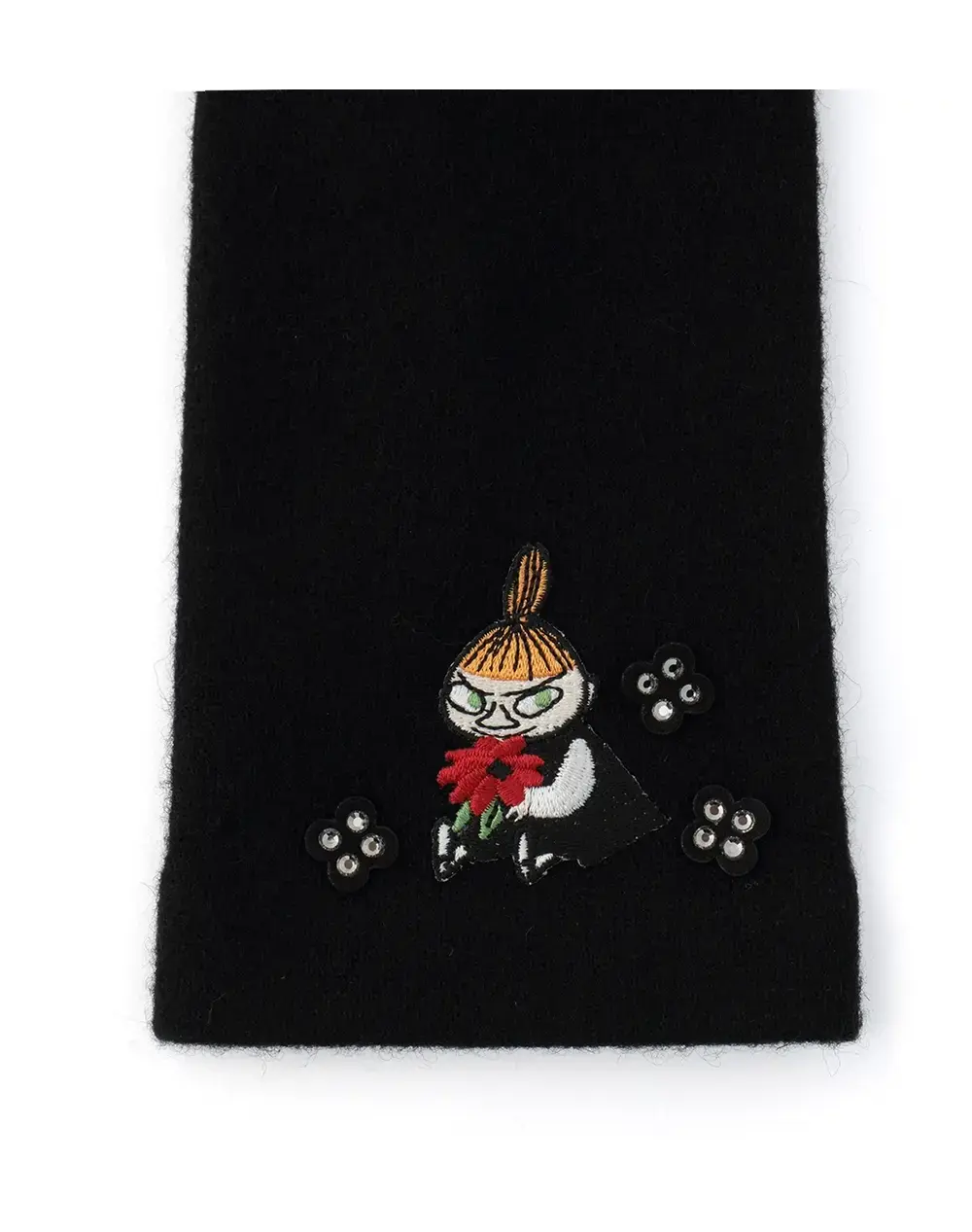 タッチパネル対応 リトルミイ刺繍ジャージグローブ/ブラック