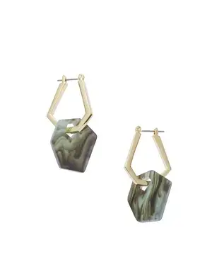 ジオメトリック ピアス/グリーン