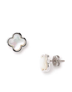 チャームベーシック/白蝶貝フィオーリ/ピアス/シルバー チャームベーシック/白蝶貝フィオーリ/ピアス/シルバー