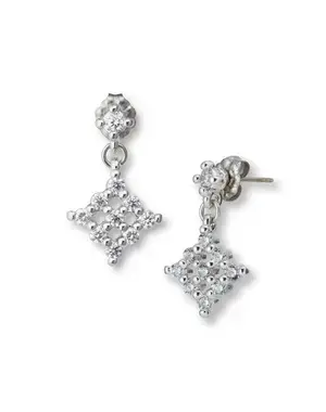 キュービックジルコニア ピアス/シルバー