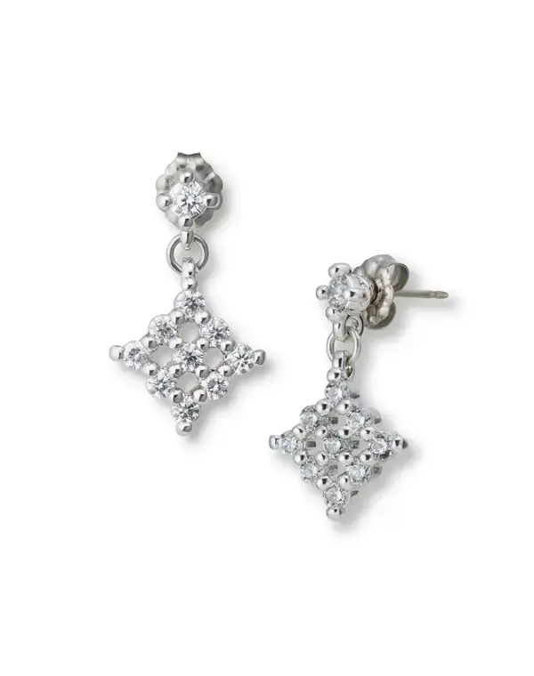 キュービックジルコニア ピアス/シルバー