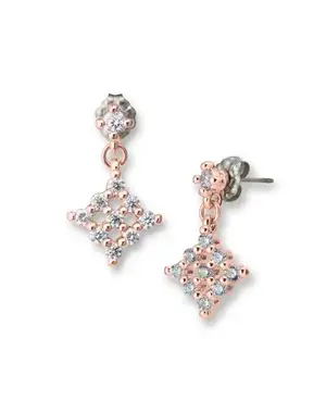 キュービックジルコニア ピアス/ピンク