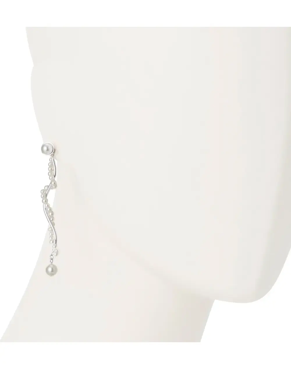 【50%OFF】ウェーブパールピアス/シルバー