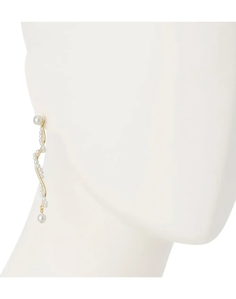 【50%OFF】ウェーブパールピアス/ゴールド