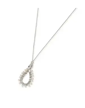 【50%OFF】ドロップネックレス/シルバー